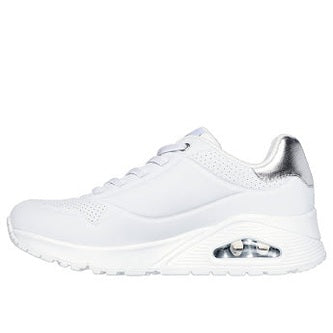 Skechers Uno - Shimmer Away -  White / Silver