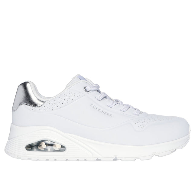 Skechers Uno - Shimmer Away -  White / Silver