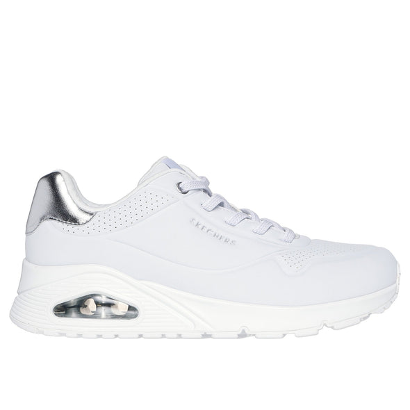 Skechers Uno - Shimmer Away -  White / Silver