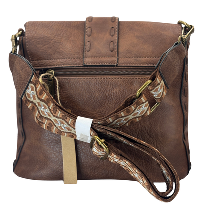 Concept Crossbody Bag with Boho Strap Brown