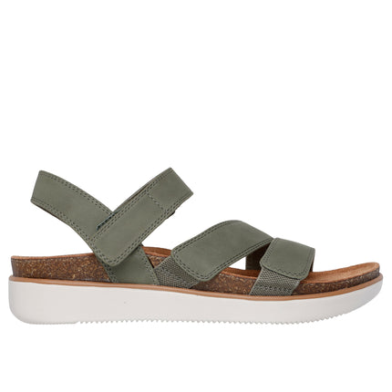 Skechers 163252 — LIFTED COMFORT Adjustable Open Toe Sandal OLV Green