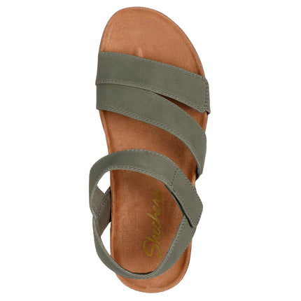 Skechers 163252 — LIFTED COMFORT Adjustable Open Toe Sandal OLV Green