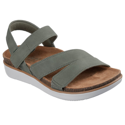 Skechers 163252 — LIFTED COMFORT Adjustable Open Toe Sandal OLV Green
