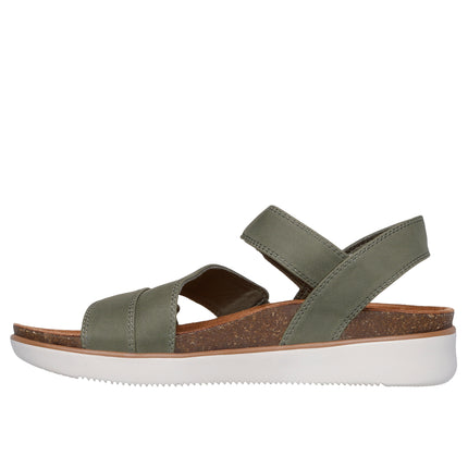 Skechers 163252 — LIFTED COMFORT Adjustable Open Toe Sandal OLV Green