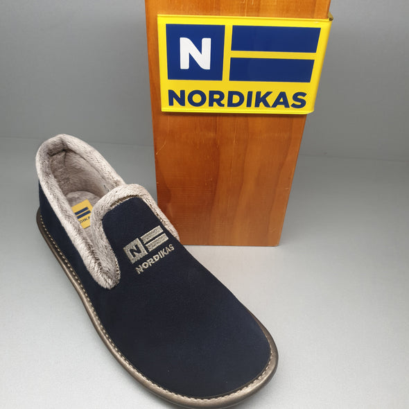 Nordikas 305-O - Navy Suede / Snow-Grey Trim