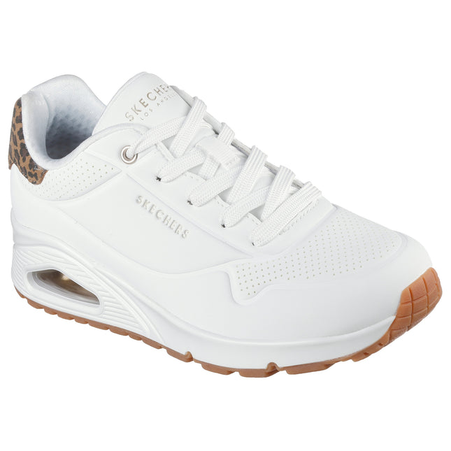 Skechers 177093 Uno - Jungle Nite White Leopard