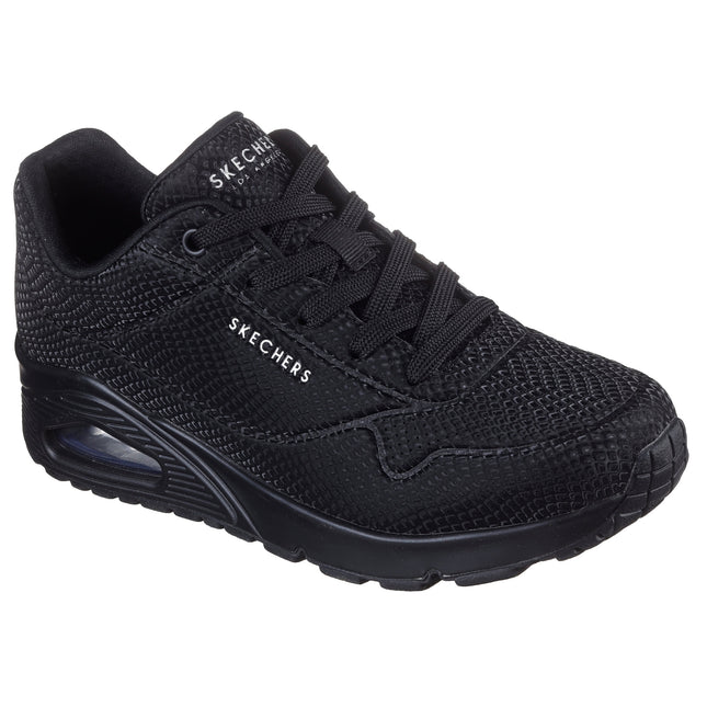Skechers 177861 Uno - Shiny Scale Black