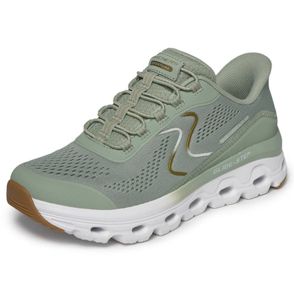 Skechers 180272 — SKECHERS SLIP-INS: GLIDE-STEP SOLE Breathable Mesh Swan S Slip-In W/Air-Cooled Mf SAGE Green