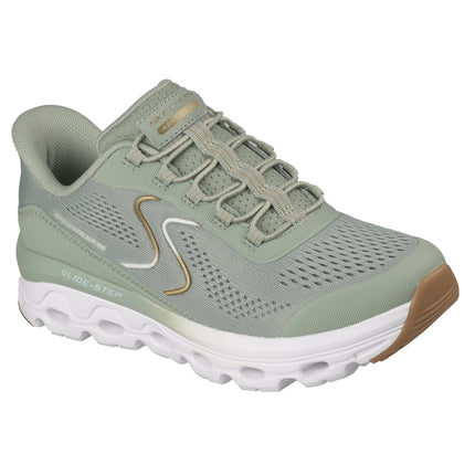Skechers 180272 — SKECHERS SLIP-INS: GLIDE-STEP SOLE Breathable Mesh Swan S Slip-In W/Air-Cooled Mf SAGE Green