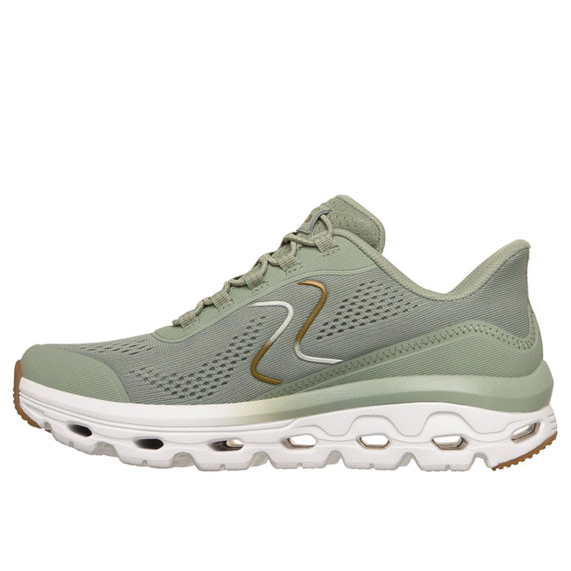 Skechers 180272 — SKECHERS SLIP-INS: GLIDE-STEP SOLE Breathable Mesh Swan S Slip-In W/Air-Cooled Mf SAGE Green