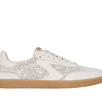 Skechers 185354 — HOTSHOT - MESHING WELL Netted Mesh & Glitter Underlay Lace-Up W/Air-Cooled Mf NAT Beige