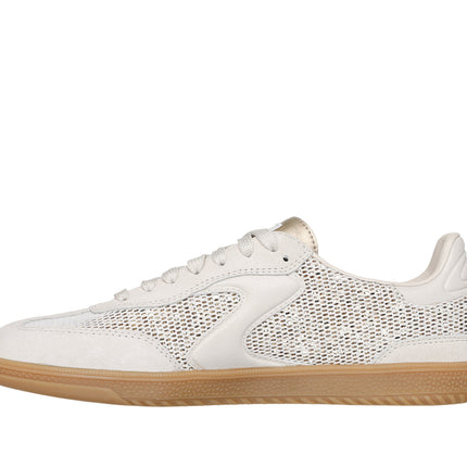 Skechers 185354 — HOTSHOT - MESHING WELL Netted Mesh & Glitter Underlay Lace-Up W/Air-Cooled Mf NAT Beige