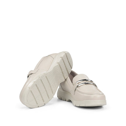 Fluchos F2201 Indios Raw Women’s Leather Moccasins – Lightweight “Light” Technology, EVA Sole, 4 cm Heel – Summer 2026 (Taupe)