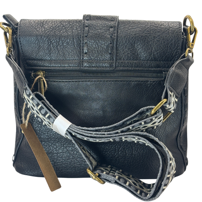 Concept Crossbody Bag with Boho Strap Black
