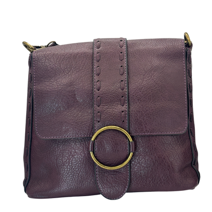 Concept Crossbody Bag with Boho Strap Purple