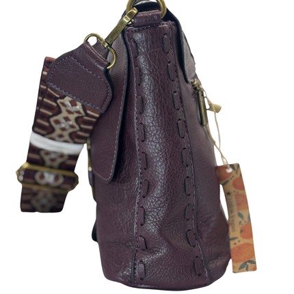 Concept Crossbody Bag with Boho Strap Purple