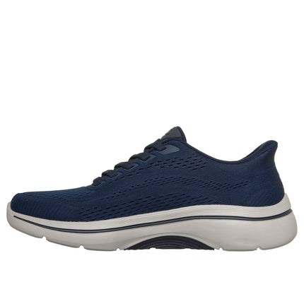 Skechers 216812 — GO WALK ARCH FIT 2.0 - PERCY NVGY Blue Slip-Ins - Circular Knit Bungee Slip-On Mens Trainers