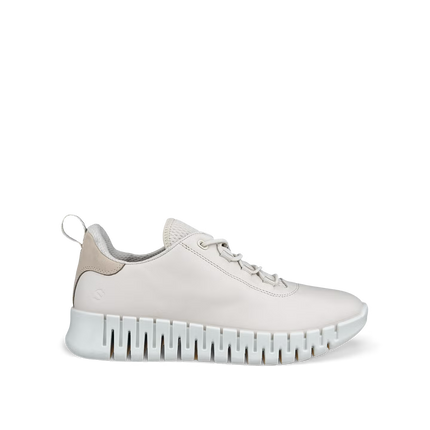 Ecco 21820360720 Gruuv Limestone White Ladies Trainers