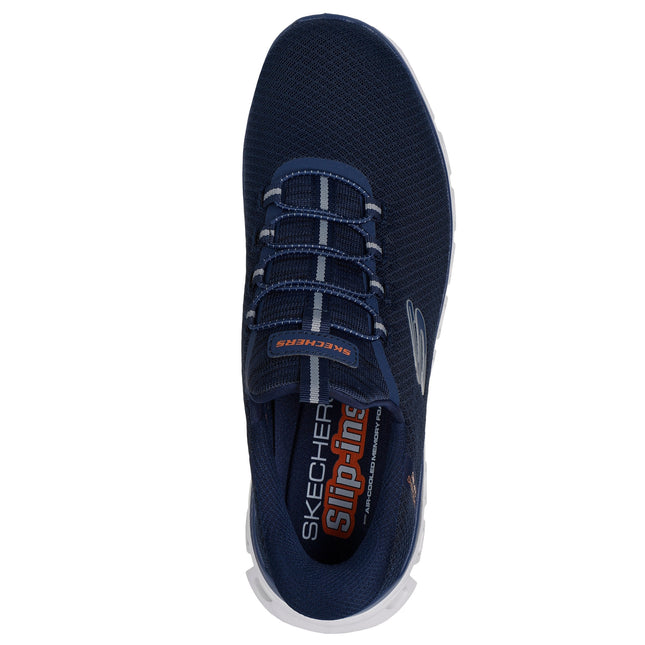Skechers 233010 — SKECHERS SLIP-INS: GLIDE-STEP - NOXUS NVY Blue Slip-Ins Glide-Step Diamond Mesh Round Stretch Lace Slip On