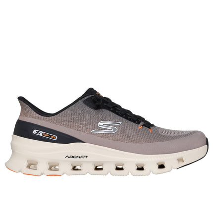 Skechers 233110 — SKECHERS SLIP-INS: ARCH FIT GLIDE-STEP PRO TPBK Beige Slip Ins Engineered Jacquard Knit Bungee Sneaker w/ acmf