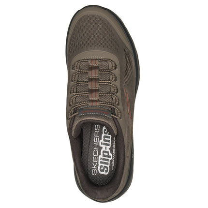 Skechers 237812 — SKECHERS SLIP-INS: GLIDE-STEP SOLE - GLOVER PEAK TPE Beige Slip-Ins Stretch Lace Engineered Mesh W/ Air Cooled Mf