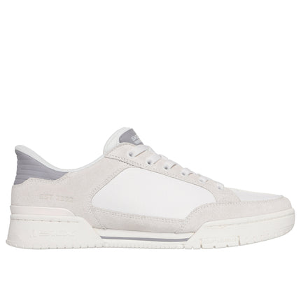 Skechers 254204 — RECOIL - PERSIUS OFWT White Slip-ins Leather Blucher Slip On Sneaker w/ Microfiber Overlays
