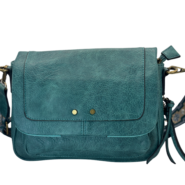 Concept Flap Crossbody Bag Teal