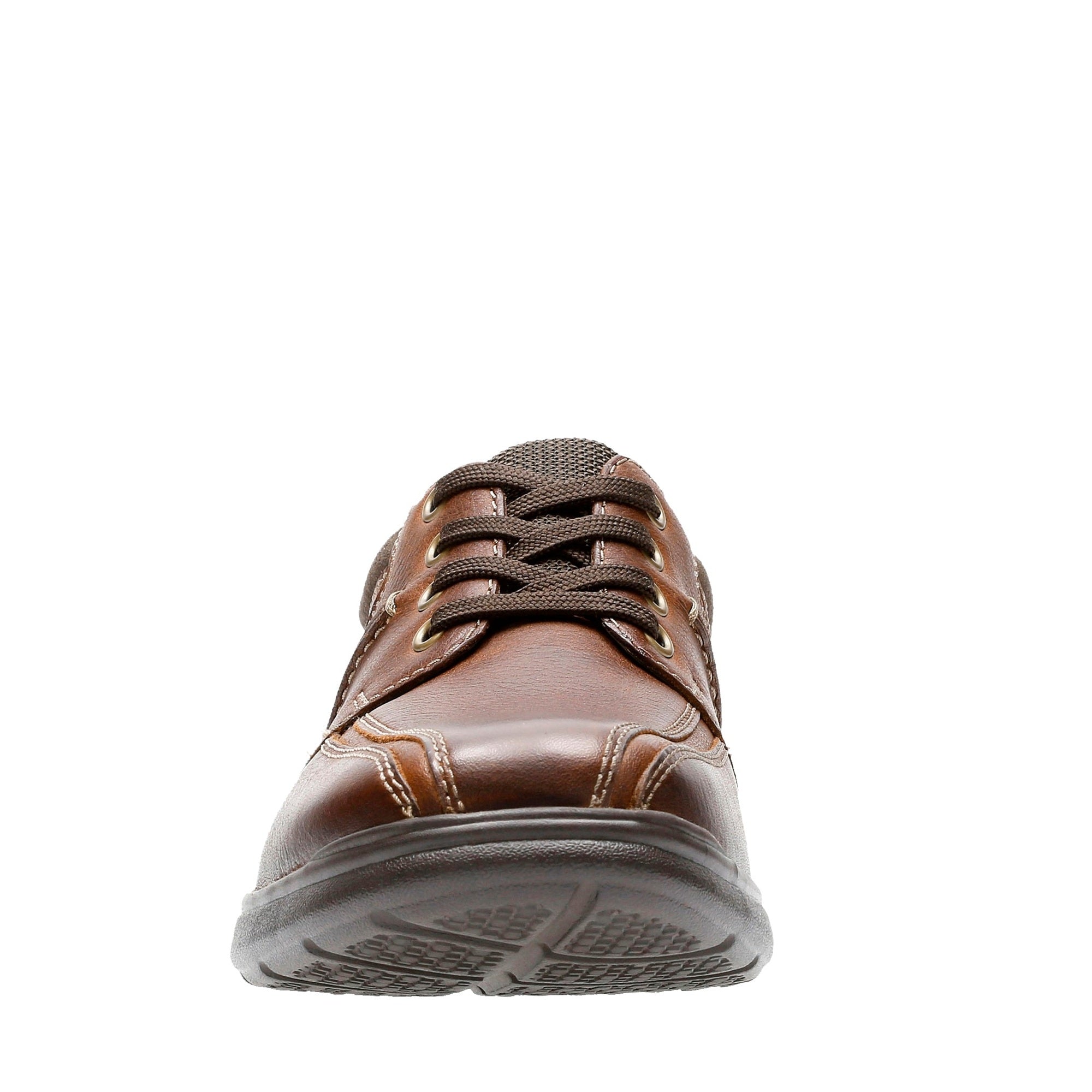Clarks Men’s Cotrell Walk Tobacco Leather Lace-Up Shoes – Classic Casual Leather Shoes with Cushioned Comfort & Lightweight EVA Sole