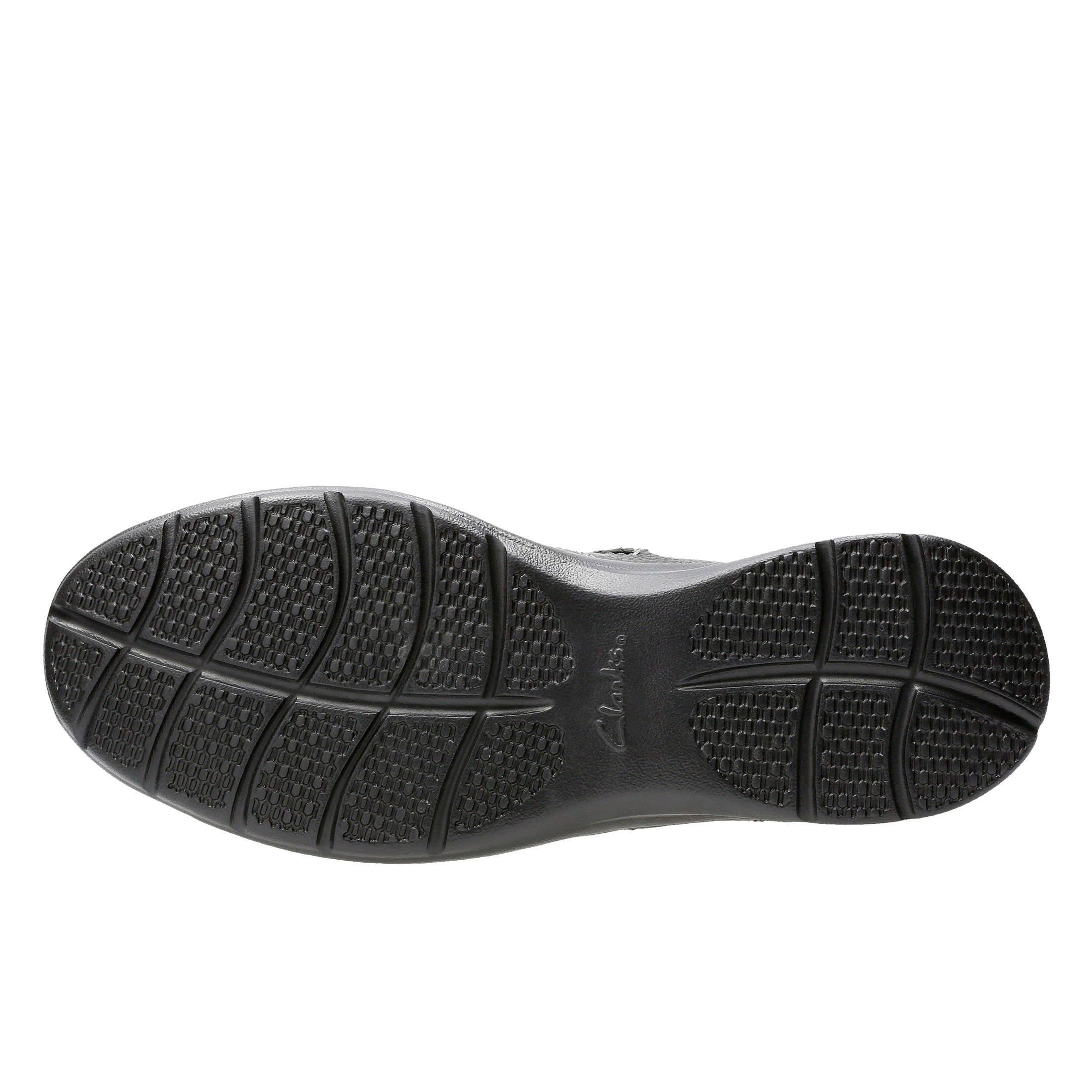 Clarks Cotrell Walk Black Oily Leather - Wide Width - Lightweight & Long-lasting