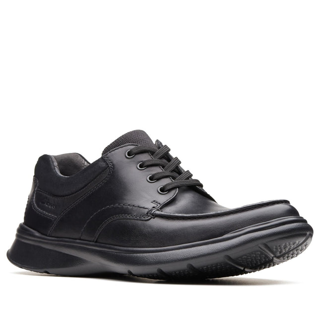 Clarks Cotrell Edge Black Smooth Leather - Wide Width