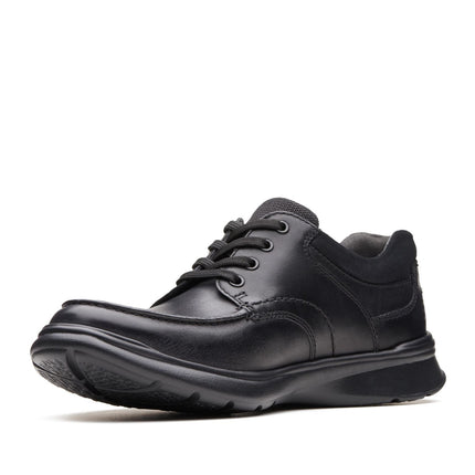 Clarks Cotrell Edge Black Smooth Leather - Wide Width