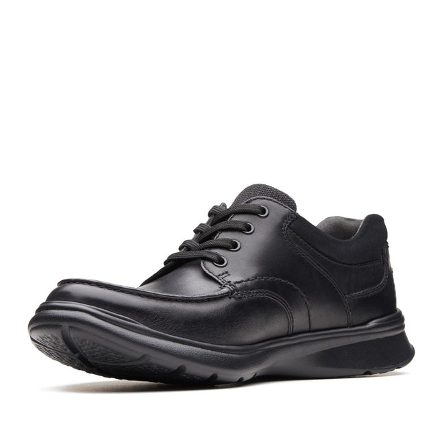Clarks Cotrell Edge Black Smooth Leather - Wide Width