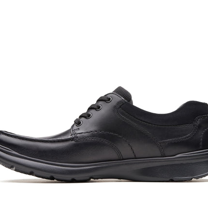 Clarks Cotrell Edge Black Smooth Leather - Wide Width