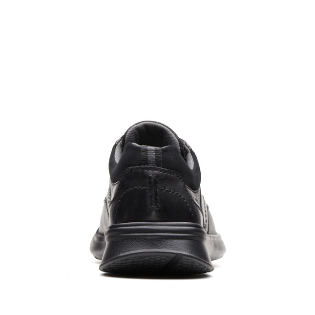 Clarks Cotrell Edge Black Smooth Leather - Wide Width