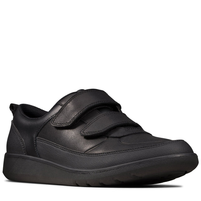 Clarks Scape Flare Black Leather - Wide Width