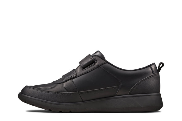 Clarks Scape Flare Black Leather - Wide Width