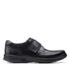 Clarks Cotrell Strap Black Smooth Leather - Wide Fit