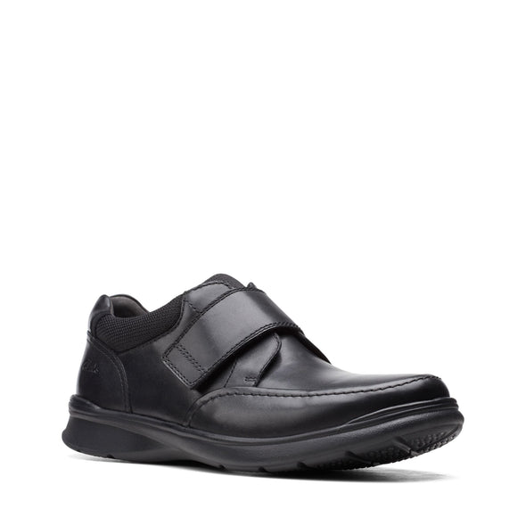 Clarks Cotrell Strap Black Smooth Leather - Wide Width