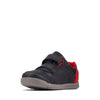 Clarks Rex Play Toddler Navy/Red Leather - Wide Fit