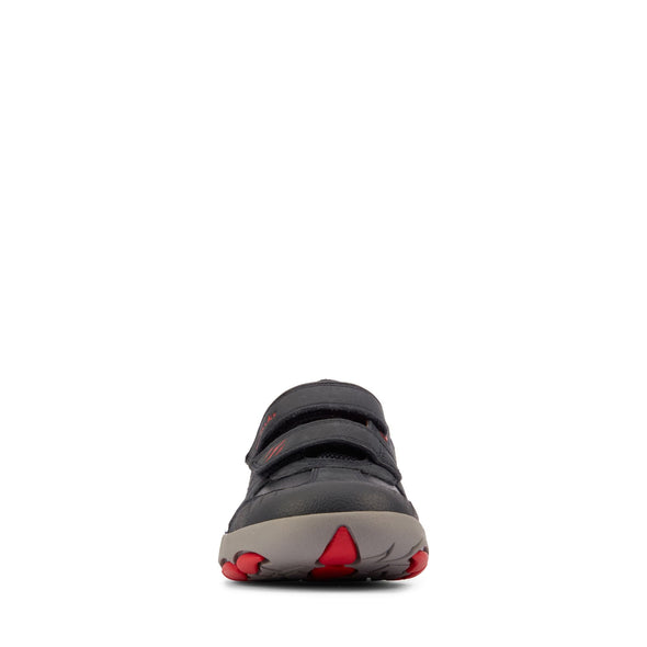 Clarks Rex Play Kid Navy/Red Leather - Wide Fit
