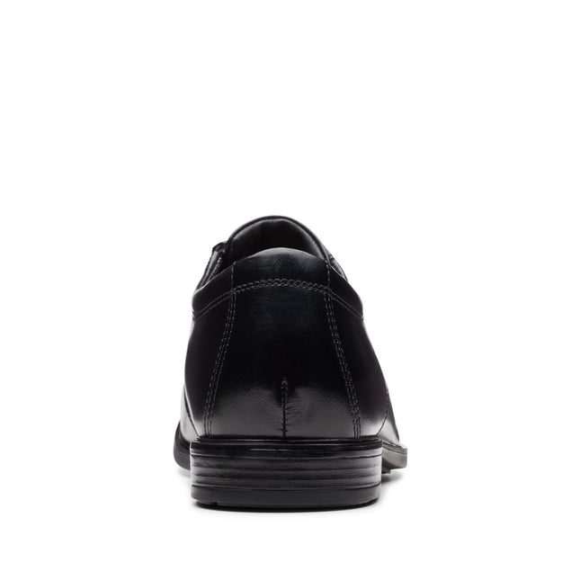 Clarks Howard Cap Black Leather - Wide Width