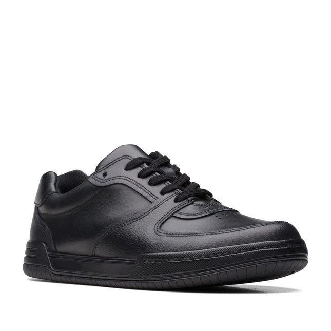 Clarks Fawn Lay Black Leather - Wide Width