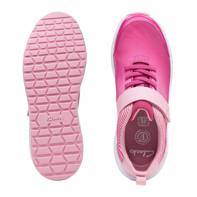 Clarks Aeon Pace Older Kid Pink Interest
