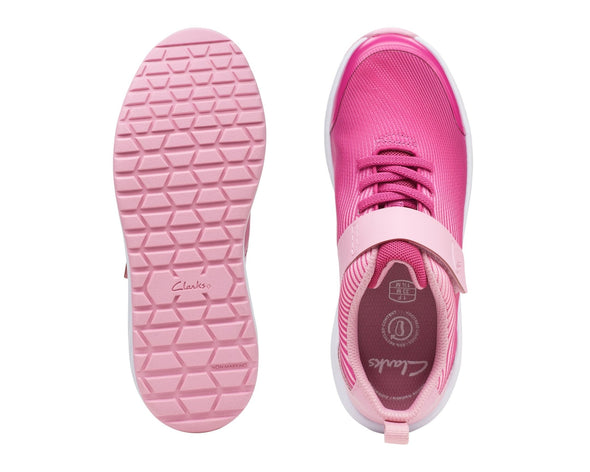 Clarks Aeon Pace Older Kid Pink Interest