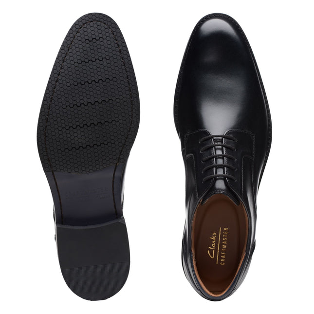 Clarks Men’s Craftarlo Lace Oxford Shoe — Black Leather