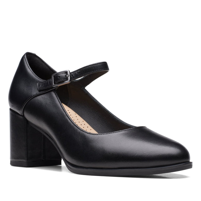 Clarks Freva55 Strap Black Leather