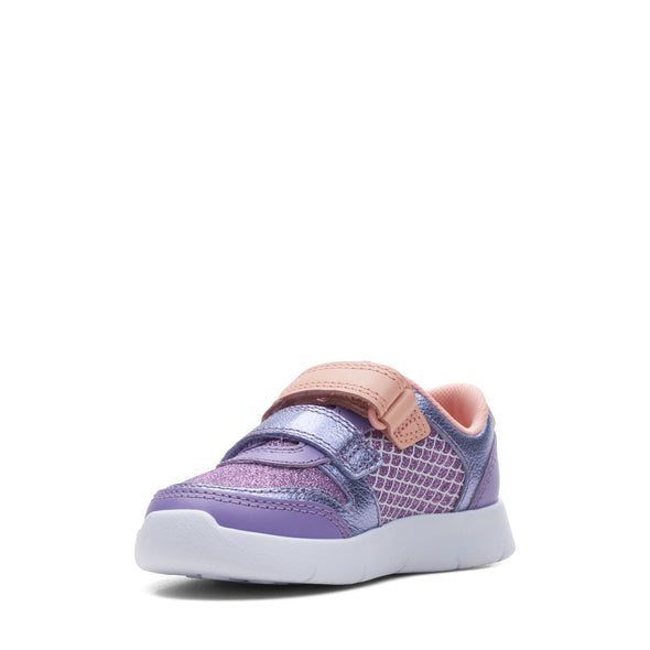 Clarks Ath Horn Toddler Purple Interest - Wide Fit