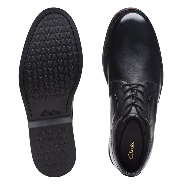 Clarks Atticus LTLace Black Smart Mens Shoes