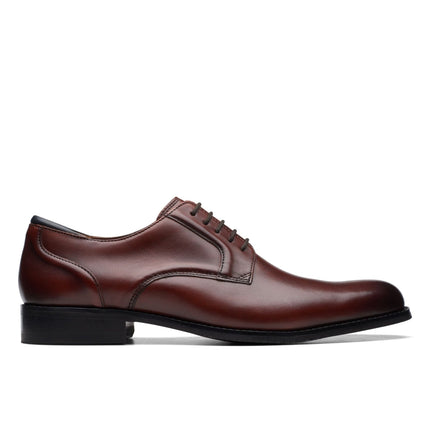 Clarks Mens CraftArlo Lace – British Tan Leather Oxford Dress Shoe
