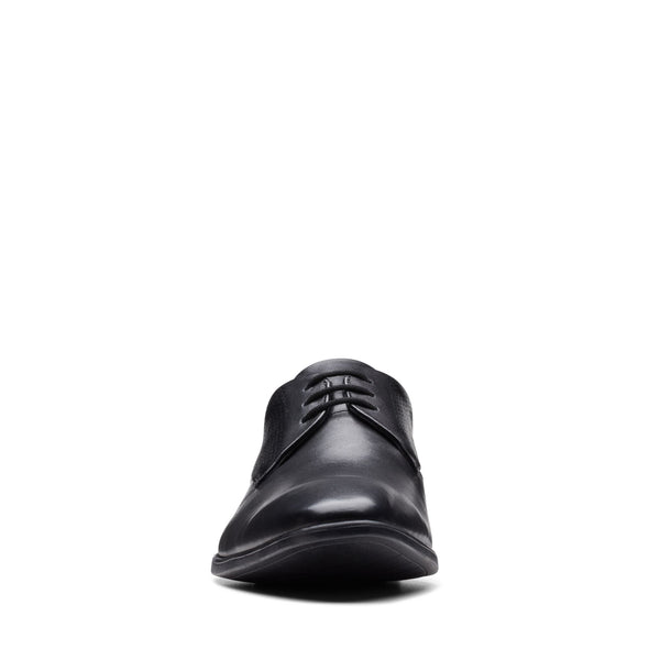 Clarks Boswyn Lace Black Leather - Standard Fit